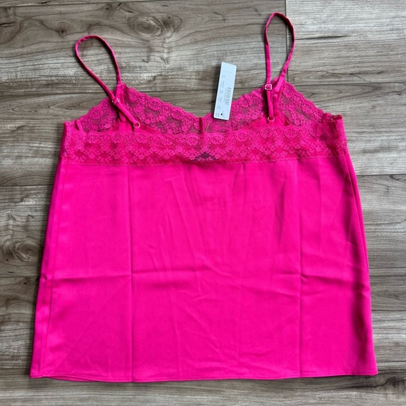 J Crew Camisole with lace trim Sz S Fuchsia Blossom NWT - Picture 2 of 11